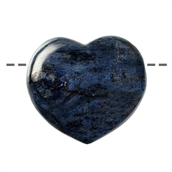 0418390645 Heart Dumortierite drilled, 4,5cm | wholesaler gems, healing stones & jewelry