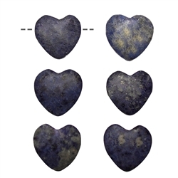 0418394605 Heart Dumortierite drilled, 15mm | wholesaler gems, healing stones & jewelry