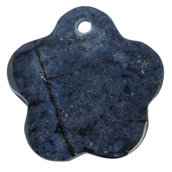 0418396042 Flower Dumortierite frontdrilled, 6,7cm | wholesaler gems & healing stones