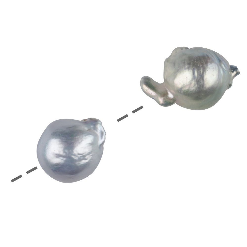 Perlen Barock gebohrt, 15 - 20mm, 1mm-Bohrung (25 St./VE)