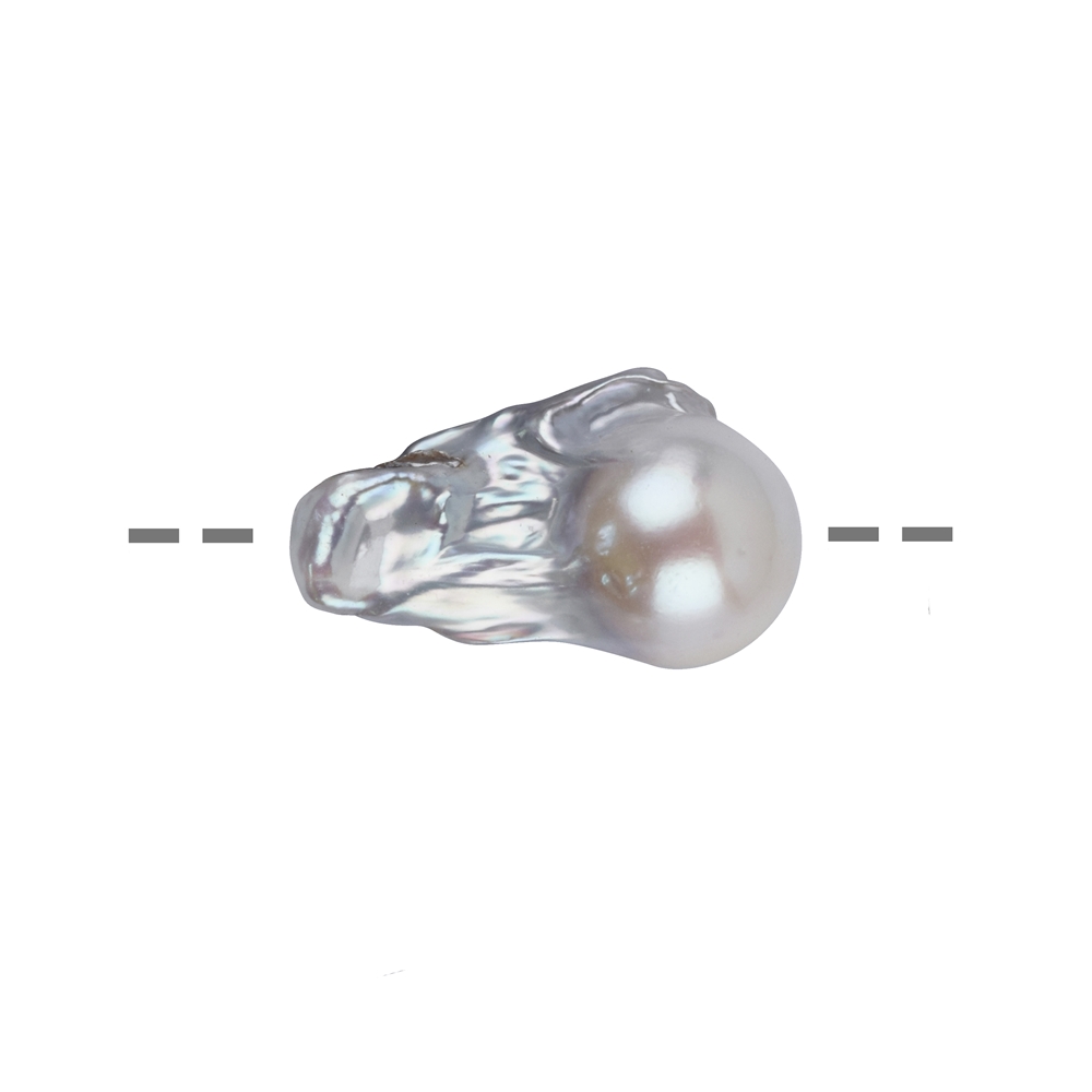 Perlen mit Ansatz gebohrt, 25-30mm (2 St./VE)