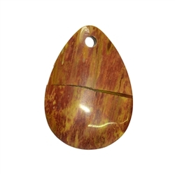 0418796044 Drop Petrified Wood frontdrilled, 7,0cm  | wholesaler gems & healing stones