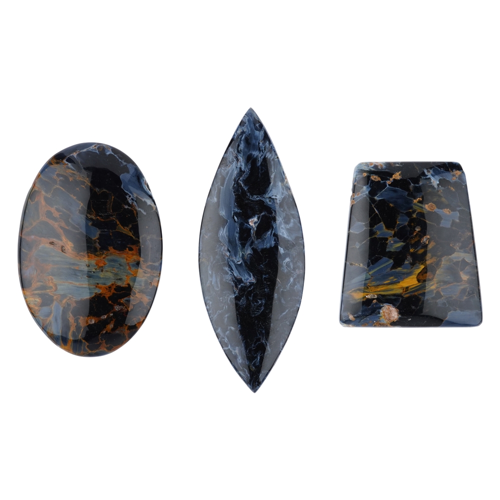 Cabochon di Pietersite forato, 4,8 - 6,0 cm