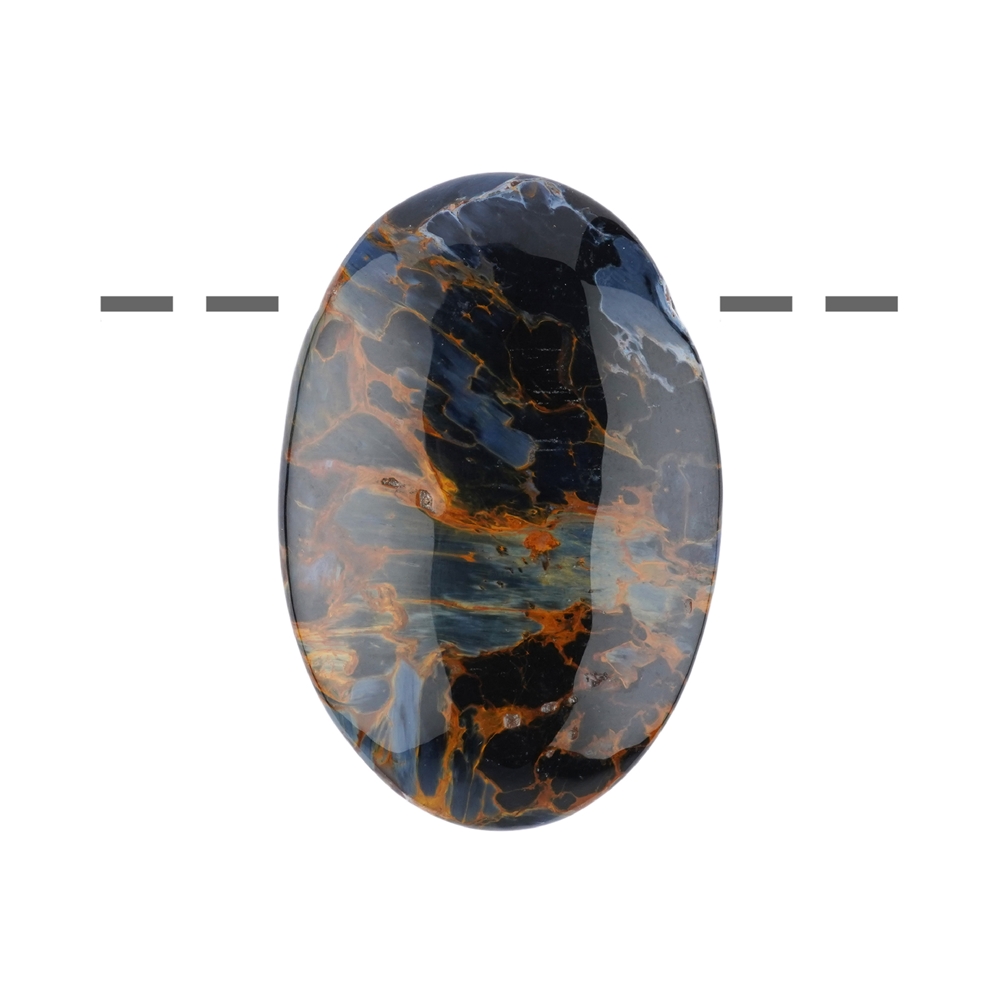 Cabochon di Pietersite forato, 4,8 - 6,0 cm