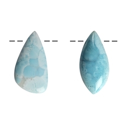 0419695662 Cabochon a forma libera di Larimar forato, 3,0 - 4,5 cm (medio) | Marco Schreier