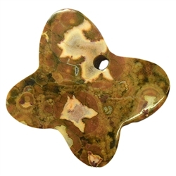 0420696041 Butterfly rhyolite (rainforest rhyolite) front drilled, 6,0cm | Marco Schreier