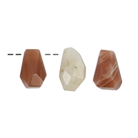 Drop sunstone (Arusha) faceted drilled, 2,0 - 2,5cm