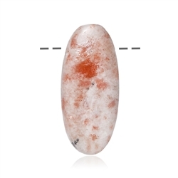 0421392403 Oval sunstone, drilled, 4.0 cm | minerals trade - gems, healing stones & jewelry