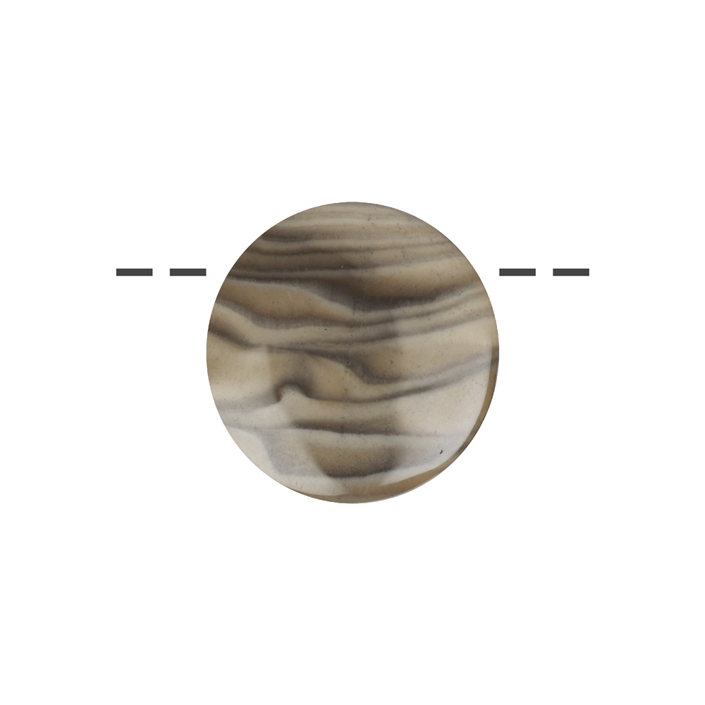 Cabochon cercle flint percé, 2,8cm (petit)