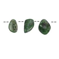 Trommelstein Granat grün (Tsavorit) gebohrt