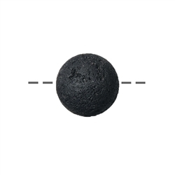 0424893312 Drilled lava ball, 12mm | wholesaler - gems, precious & healing stones, jewelry