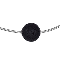 Perla di gioielleria lava 20 mm, rodiata