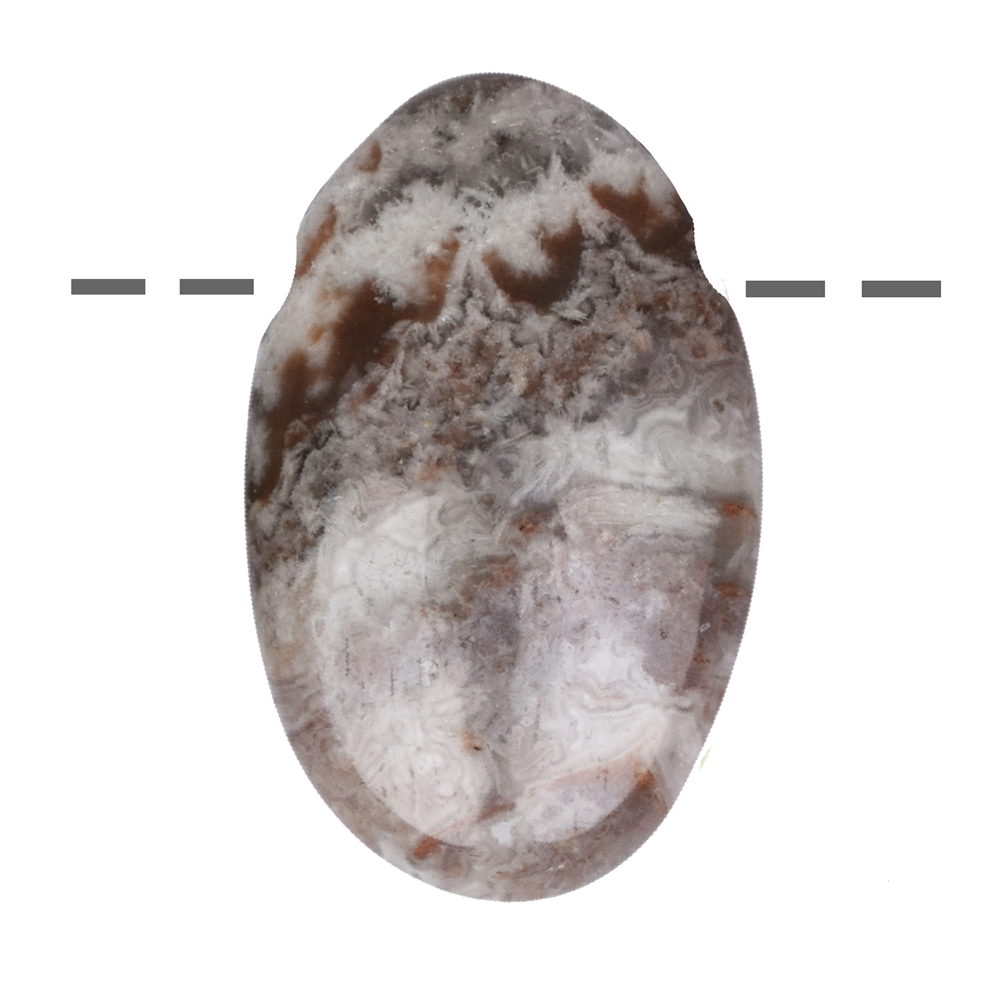 Petits Galets Agate (Lace-Agate) percés