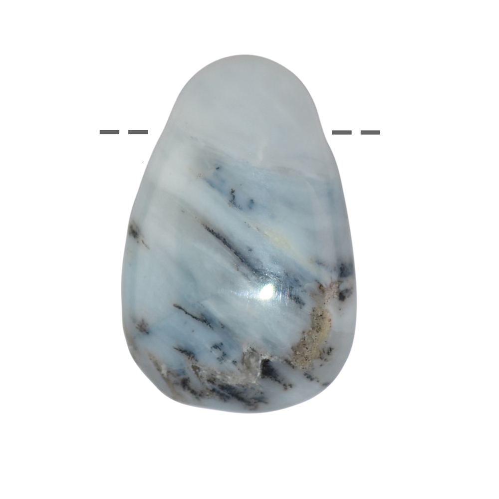 Pierre roulée opale des Andes C percée, 2,5 - 3,0cm