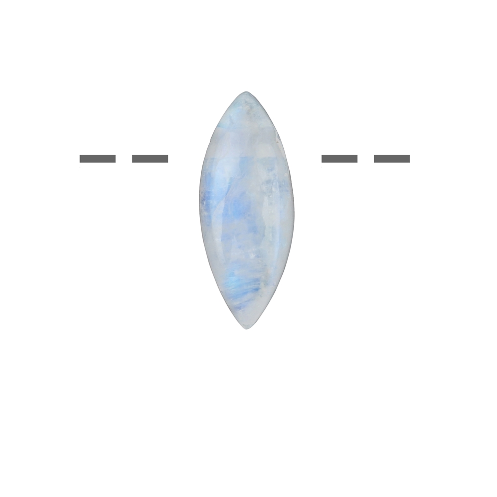 Cabochon labradorita (blanca) perforado, 1.5 - 2.0cm