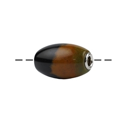 0427196418 Jewelry Bead Sardonyx 18 x 12mm, rhodiniert | wholesaler gems & healing stones