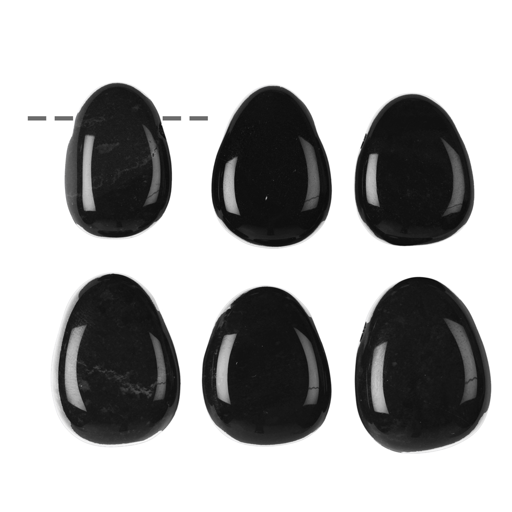 Tumbled Stone Obsidian (black) drilled