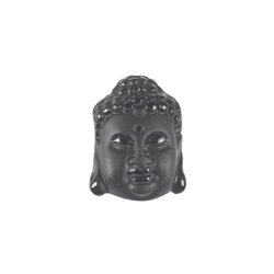 0428896014 Buddha-Kopf Obsidian (schwarz) gebohrt, 3,0cm | Edelsteine, Heilsteine & Schmuck