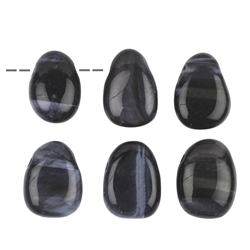 0429793002 Tumbled Stone Falcon's Eye Drilled | wholesaler gems, healing stones & jewelry