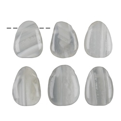 0433093002 Tumbled Stone Agate (white-cream) drilled | wholesaler gems & healing stones