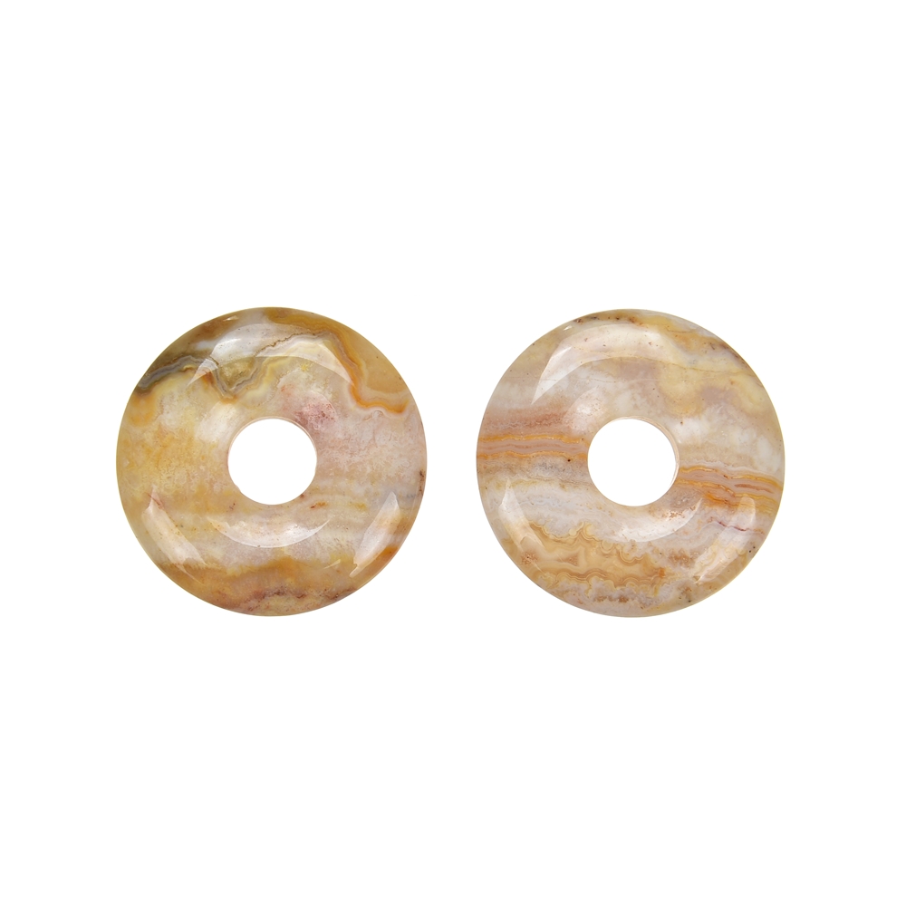 Donut Agate (Lace-Agate jaune), 30mm