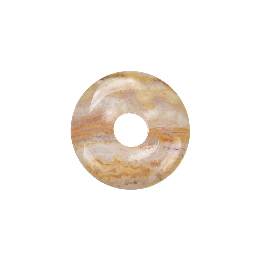 Donut Agate (Lace Agate yellow), 30mm