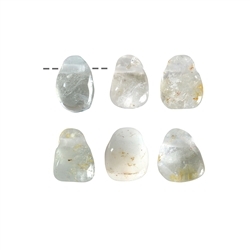 0434093002 Topaz (white) drilled tumbled stone, 2.0cm | wholesaler gems & healing stones