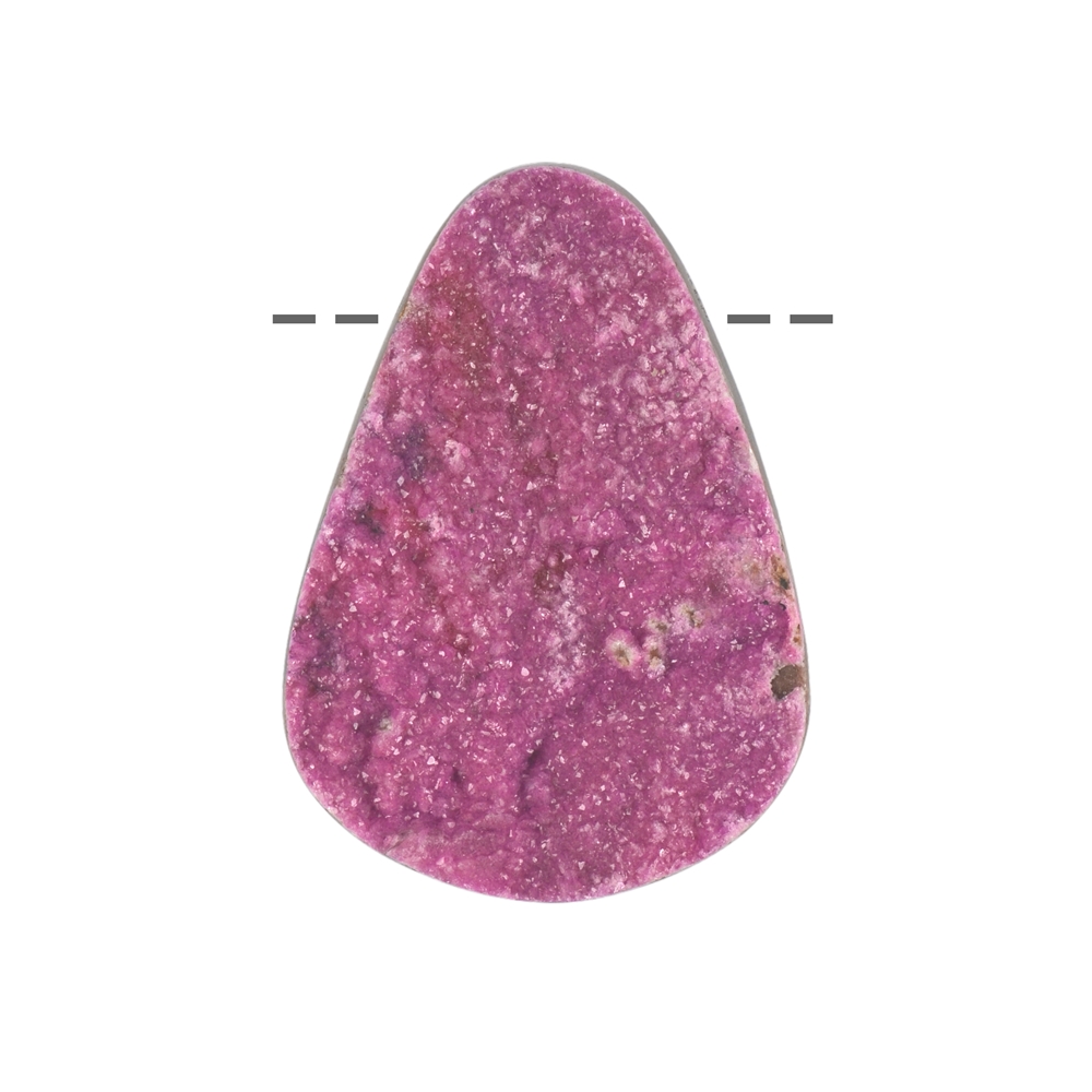 Cabochon calcite (cobalto-calcite) percé, 4,0cm