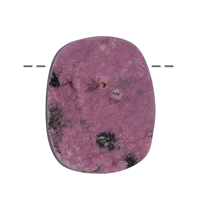 Cabochon calcite (cobalto-calcite) percé, 4,5cm