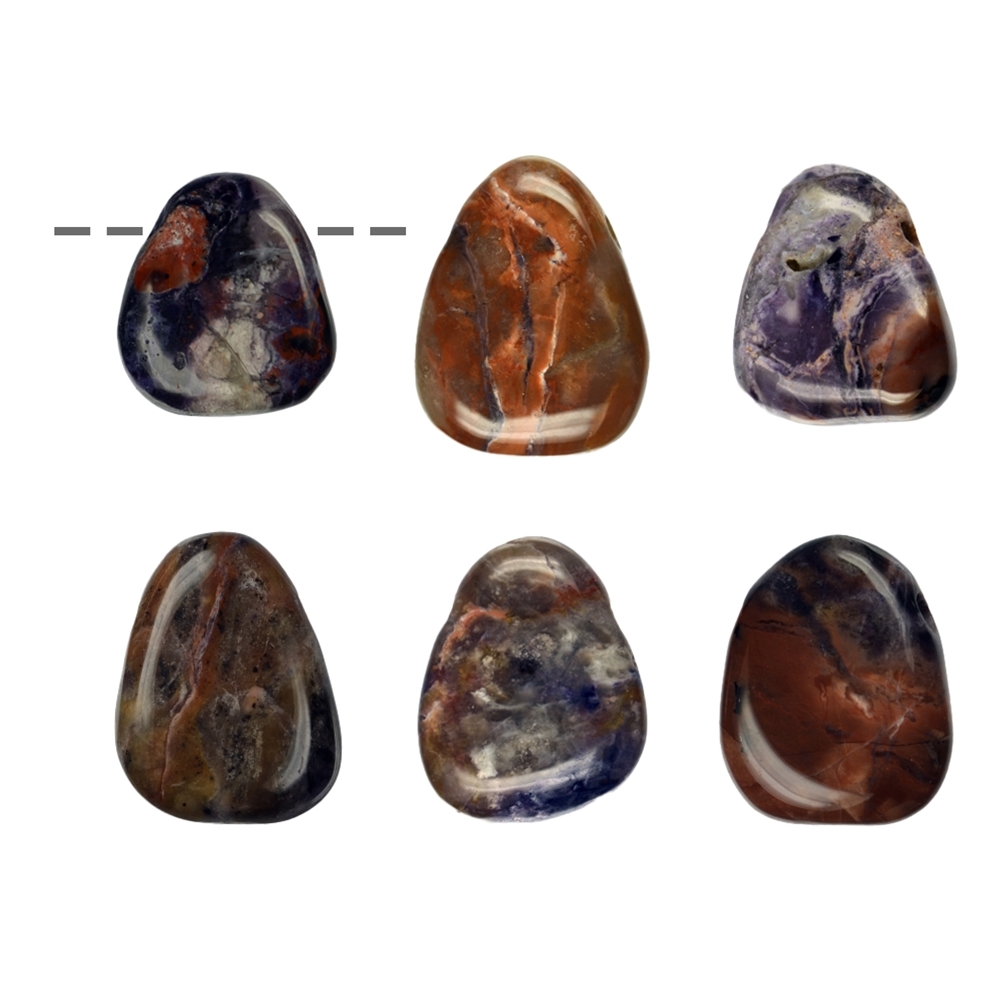 Trommelstein Fluorit-Opal (Tiffany Stone) gebohrt | Marco Schreier