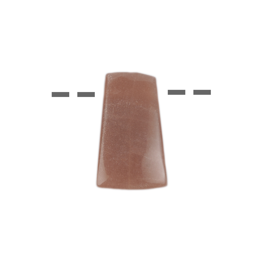 Freeform pierre de lune (brun-orange) percée, 3,5 - 4,5cm