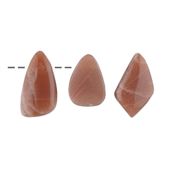 0441598204 Freeform Moonstone (brown-orange) drilled, 3.0 - 4.0cm | Marco Schreier