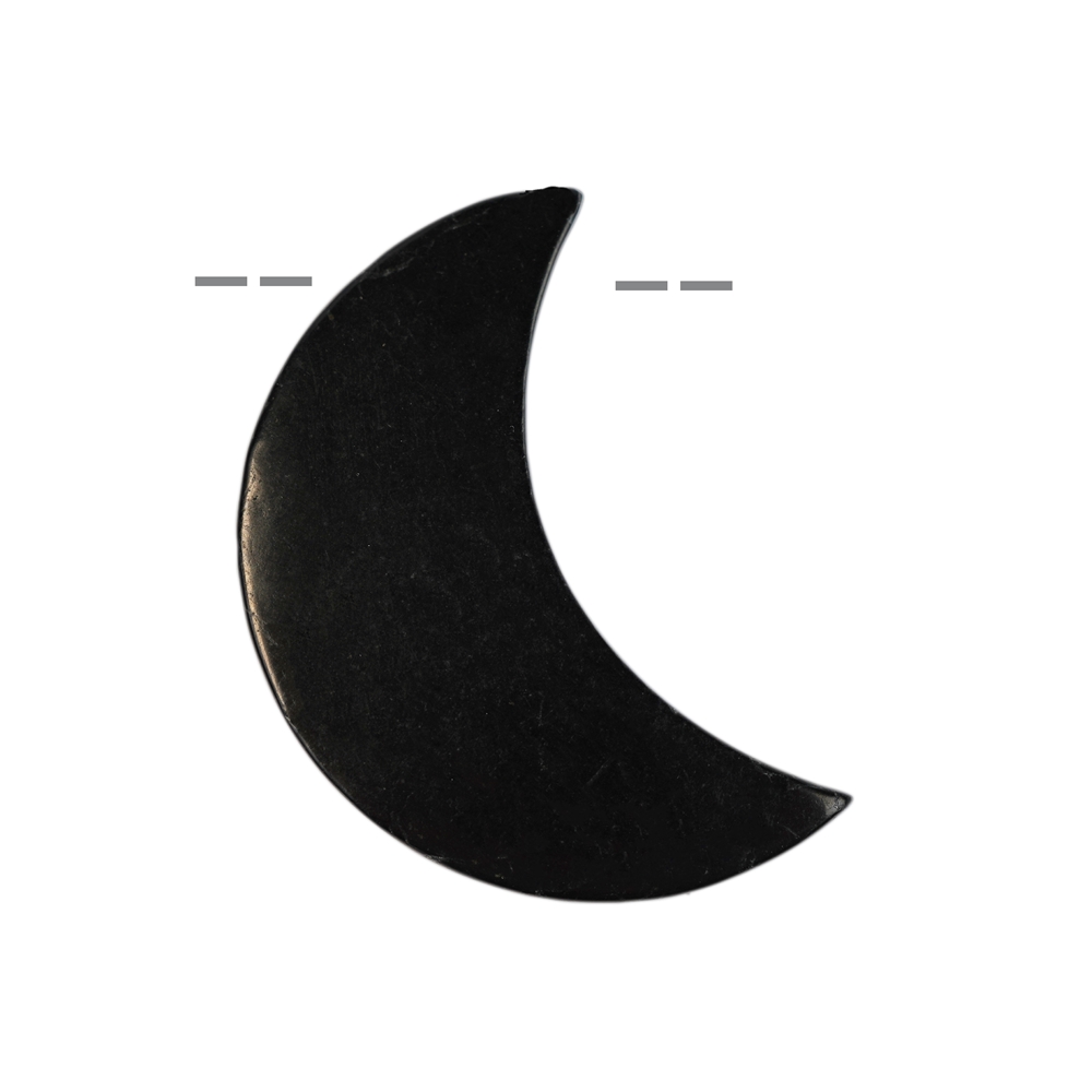 Shungite lunare (stab.) forata, 4,0cm