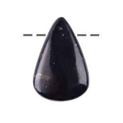 0443295104 Drop of schungite drilled, 3,5cm | wholesaler gems, healing stones & jewelry