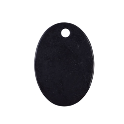 0443296037 Oval Schungit gebohrt, 3,5cm | Mineralienhandel Edelsteine, Heilsteine & Schmuck