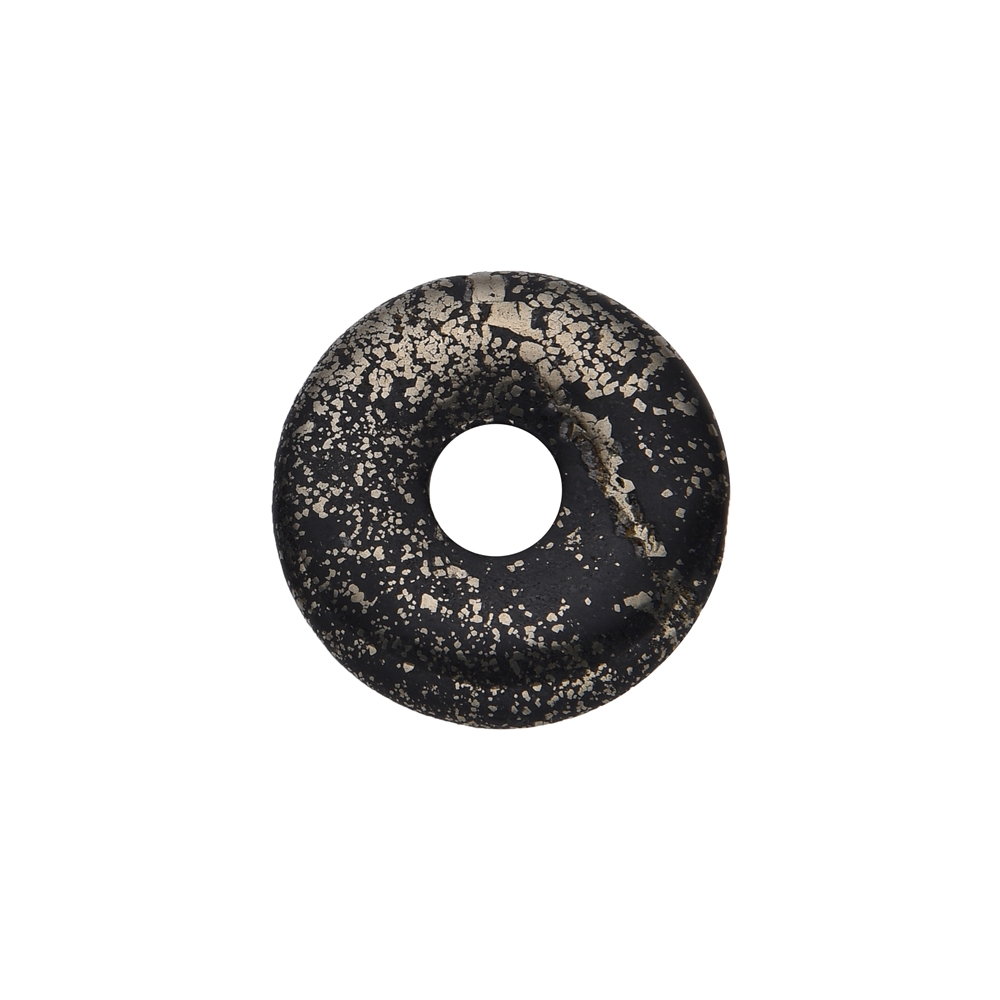 Donut Pyrite en ardoise, 30mm