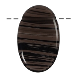 0448692300 Small Palmstone Obdisian (Midnight Lace Obsidian) drilled | Marco Schreier