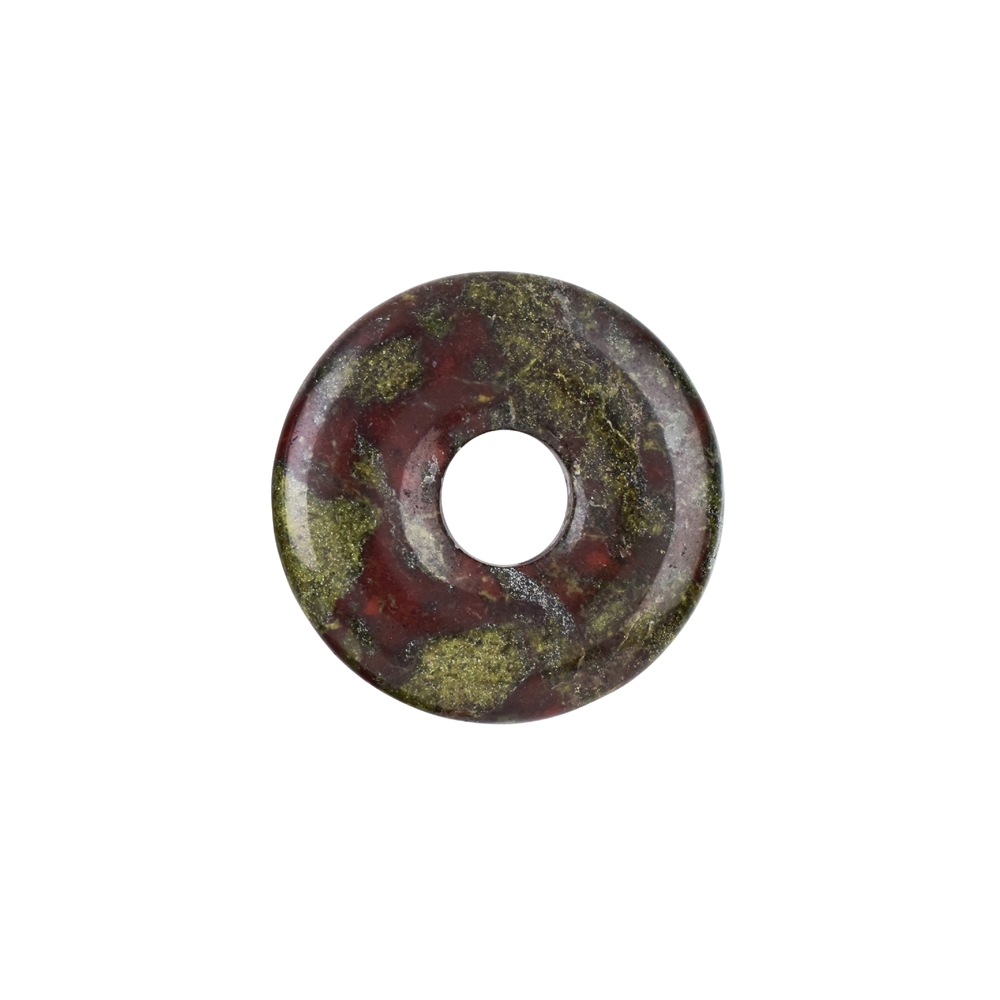 Donut en quartz Épidote (pierre de dragon), 30mm