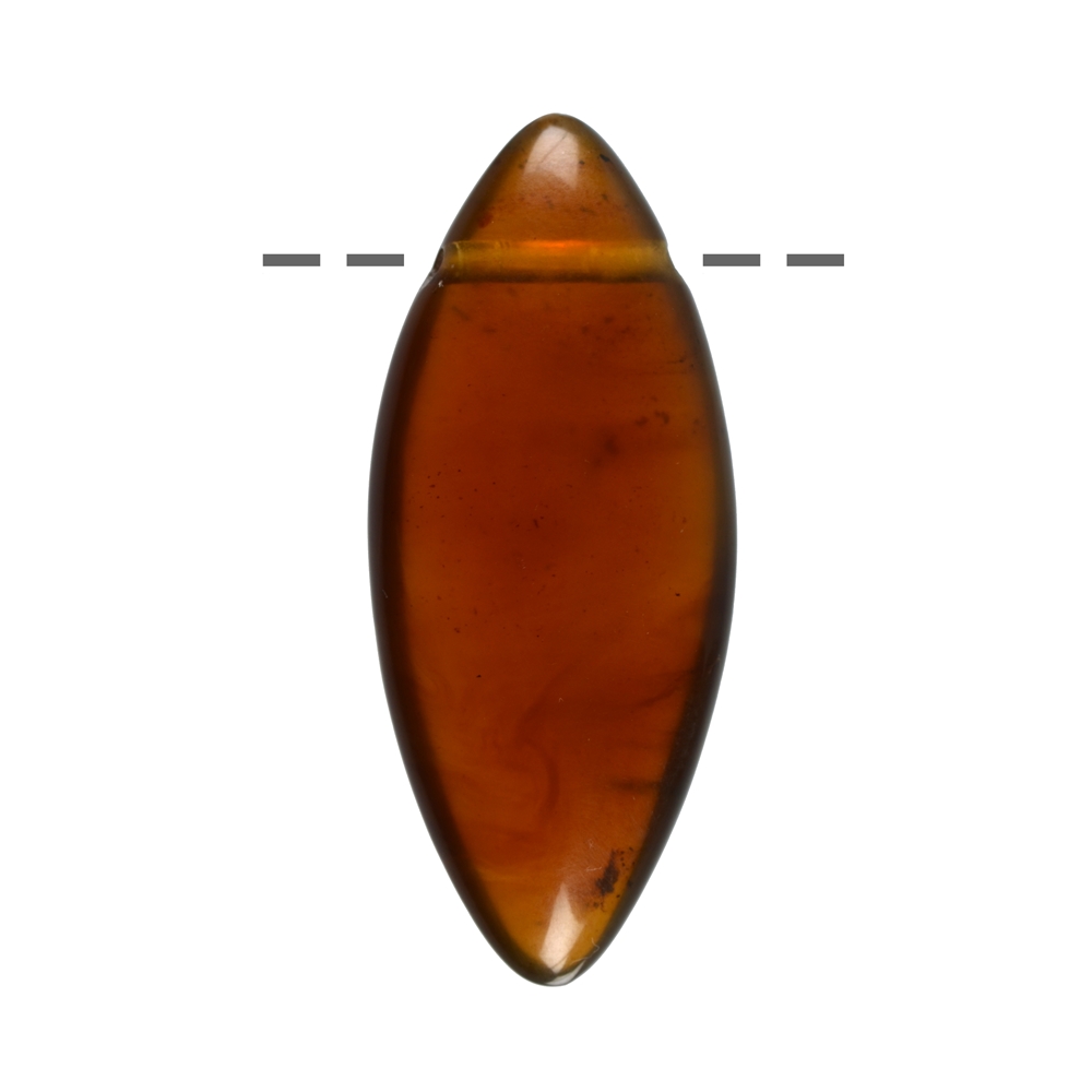 Navetta in ambra (Indonesia) forata, 05 - 06 cm
