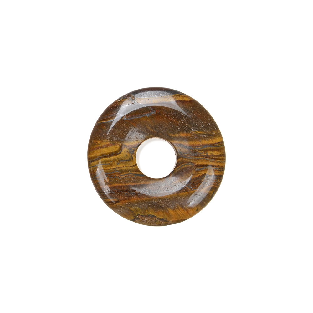 Donut en jaspe Oeil-de-tigre, 30mm
