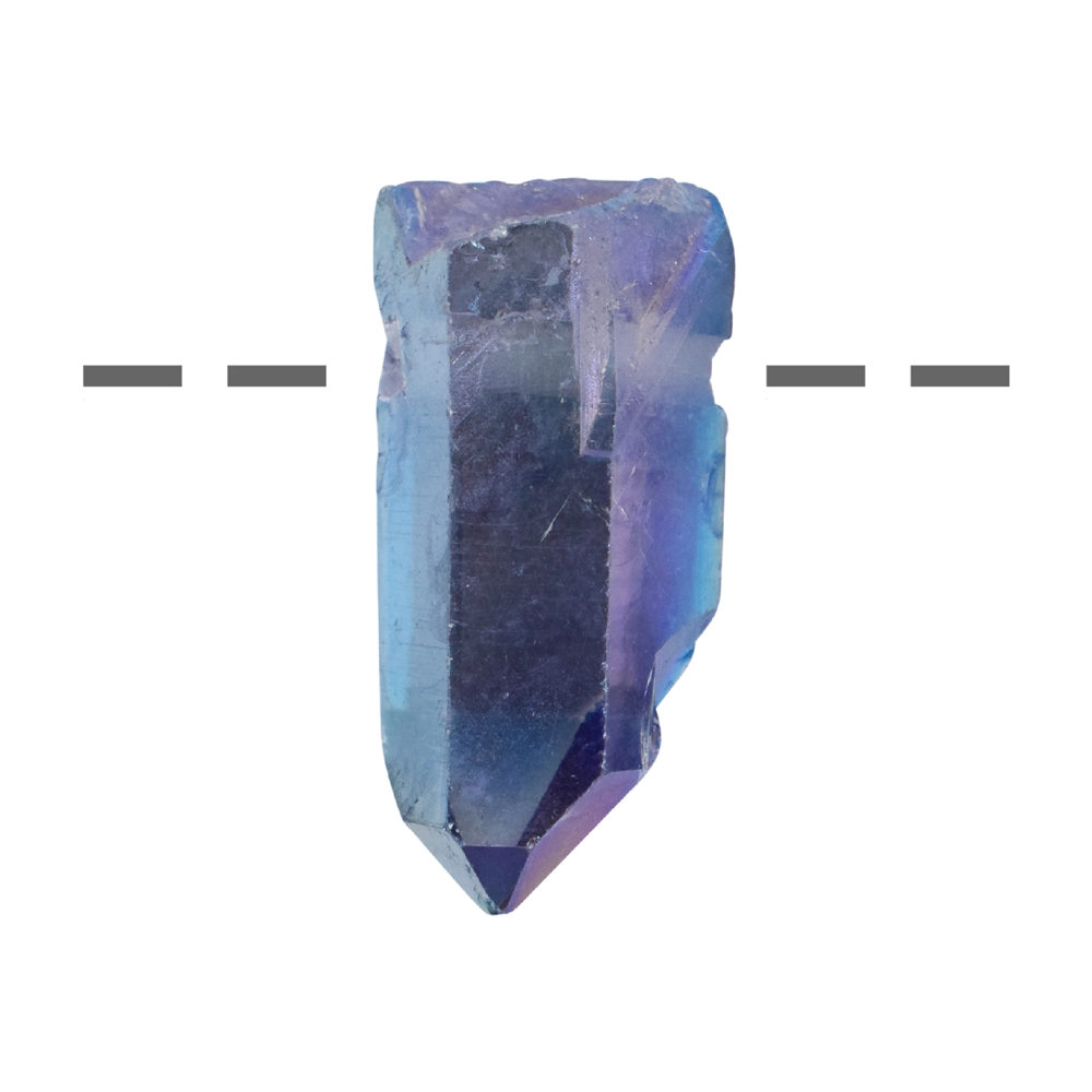Cristal brut de quartz titane percé, 2,5 - 3,5cm