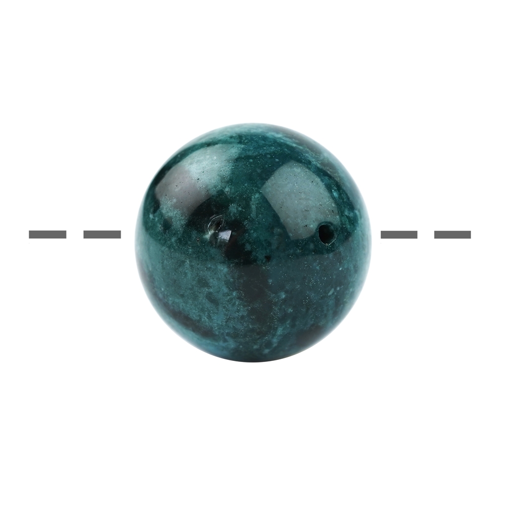 Ball ocelot jasper drilled, 20mm, 1mm hole