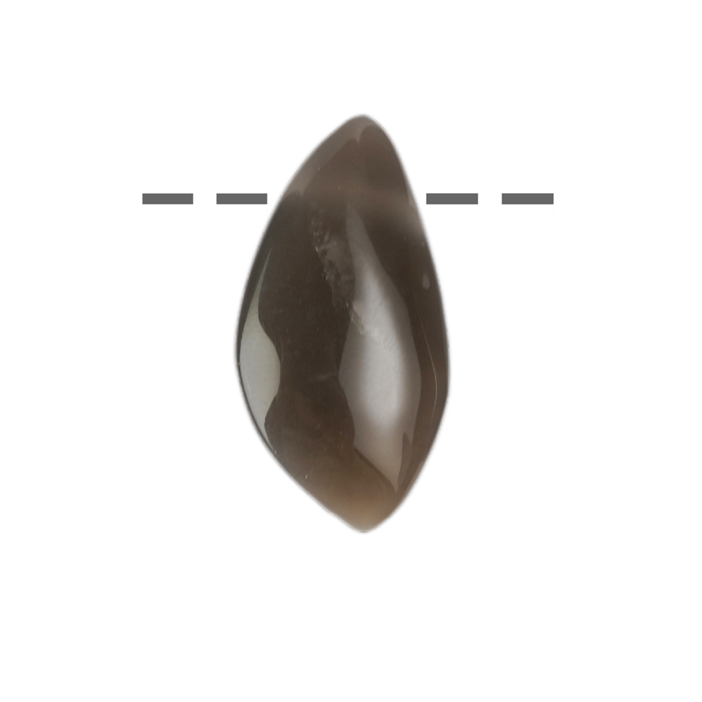 Freeform pierre de lune (gris-brun), 3,5 - 4,0cm