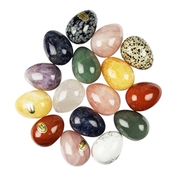 0500002009 16 Eier, gemischte Steinsorten, 4,1cm | Edelsteine, Heilsteine & Schmuck-Handel