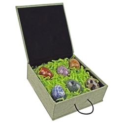 0500002028 Geschenkset 2 Edelstein-Eier (6 St. in Box) | Edelsteine, Heilsteine & Schmuck