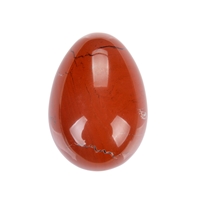  Coffret cadeau Œufs en pierres précieuses (Magnésite, Jaspe (rouge), Calcite orange)