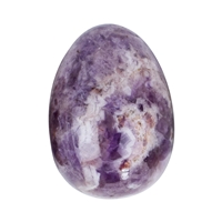  Coffret cadeau Œufs en pierres précieuses (obsidienne acajou, quartz améthyste, serpentine)