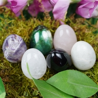 6 Eier, gemischte Steinsorten, 3,5cm