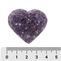 Heart amethyst Druzy A, 4,0cm (4 pcs./VE)