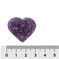 Coeur Améthyste Druzy A, 3,0 - 3,5cm (4 pcs/unité)